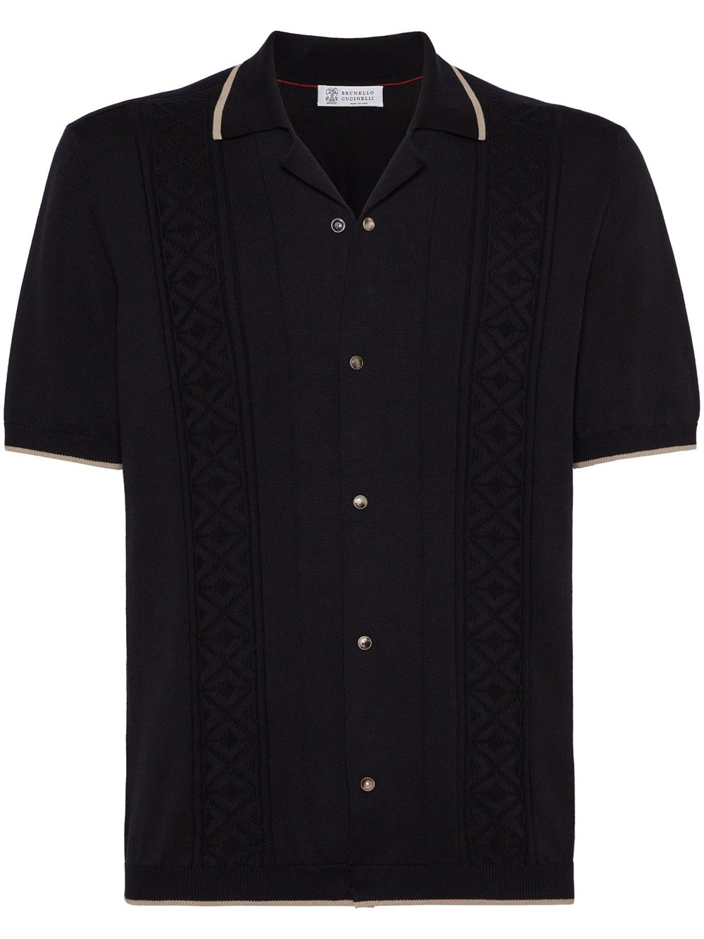 Shop Brunello Cucinelli Polo Style Sweater In Black