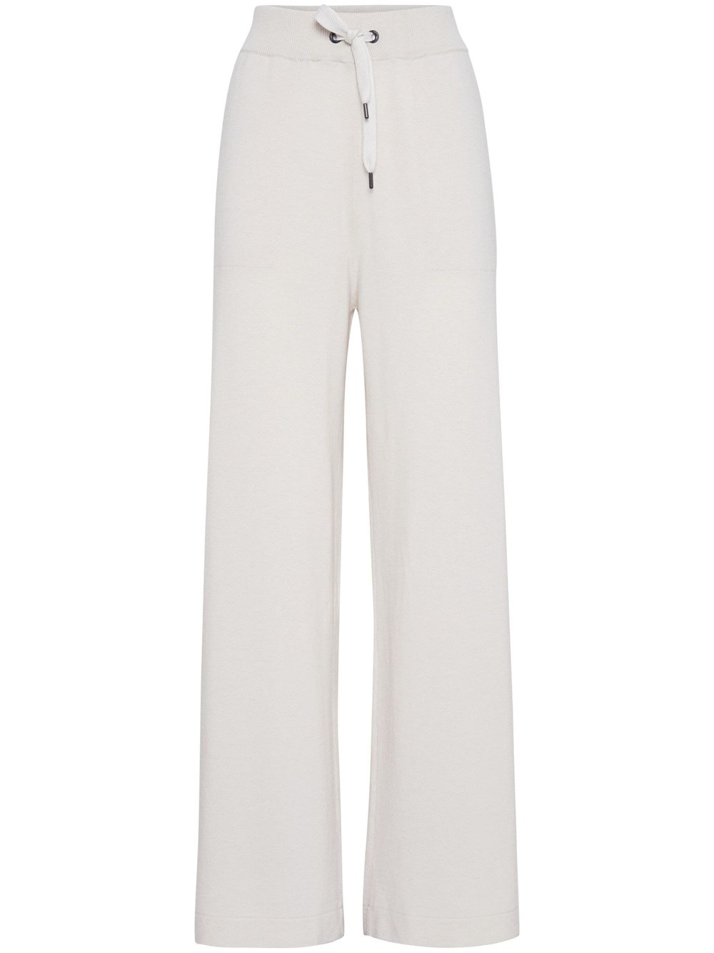 Shop Brunello Cucinelli Wide Leg Trousers In White