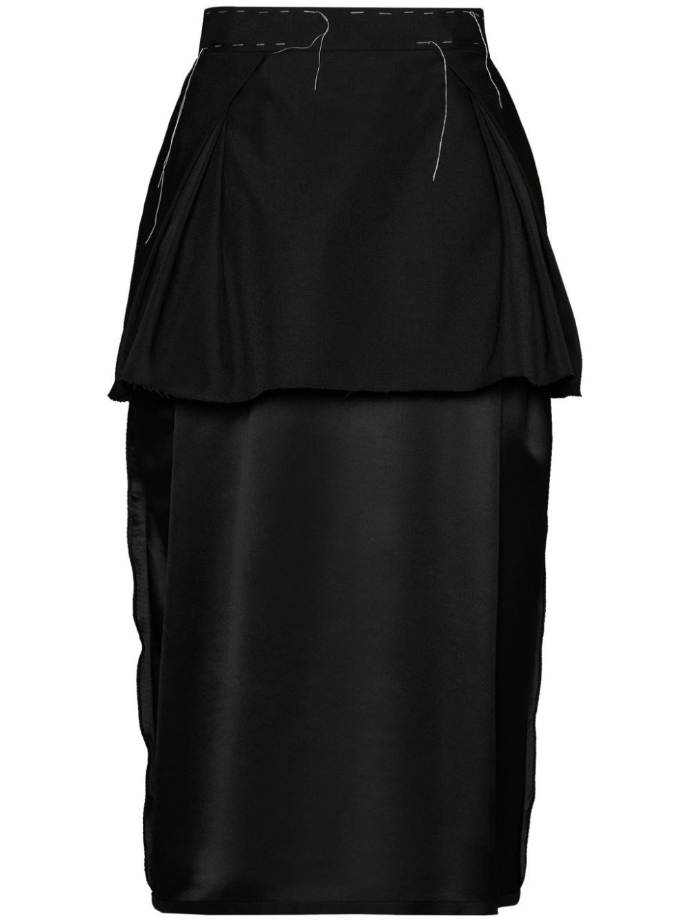 Shop Maison Margiela Work-in-progress Layered Skirt In Black