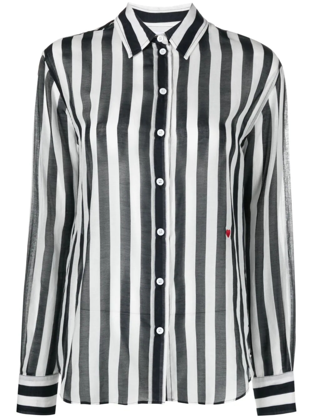 Shop Moschino Striped Shirt In Black