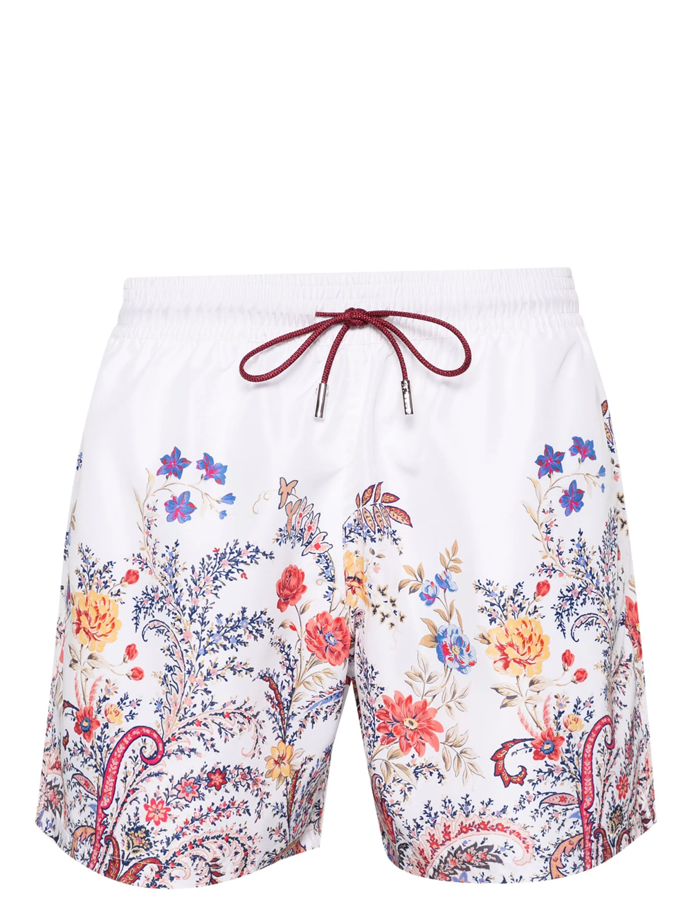 Shop Etro Swim Shorts With Floral Print In Multicolour
