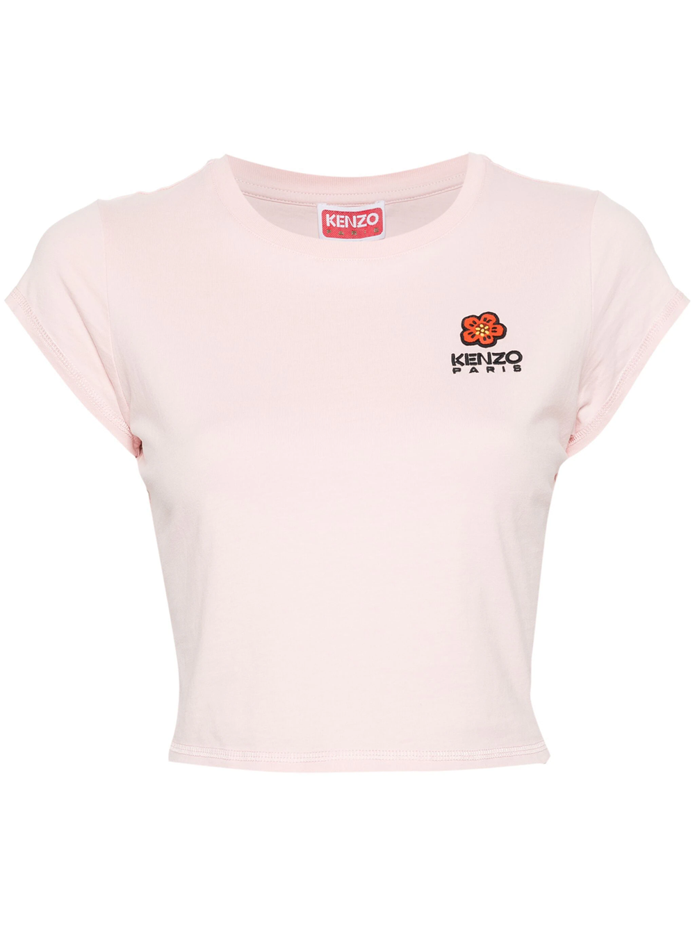 Shop Kenzo T-shirt With Boke Flower Application In Pink & Purple