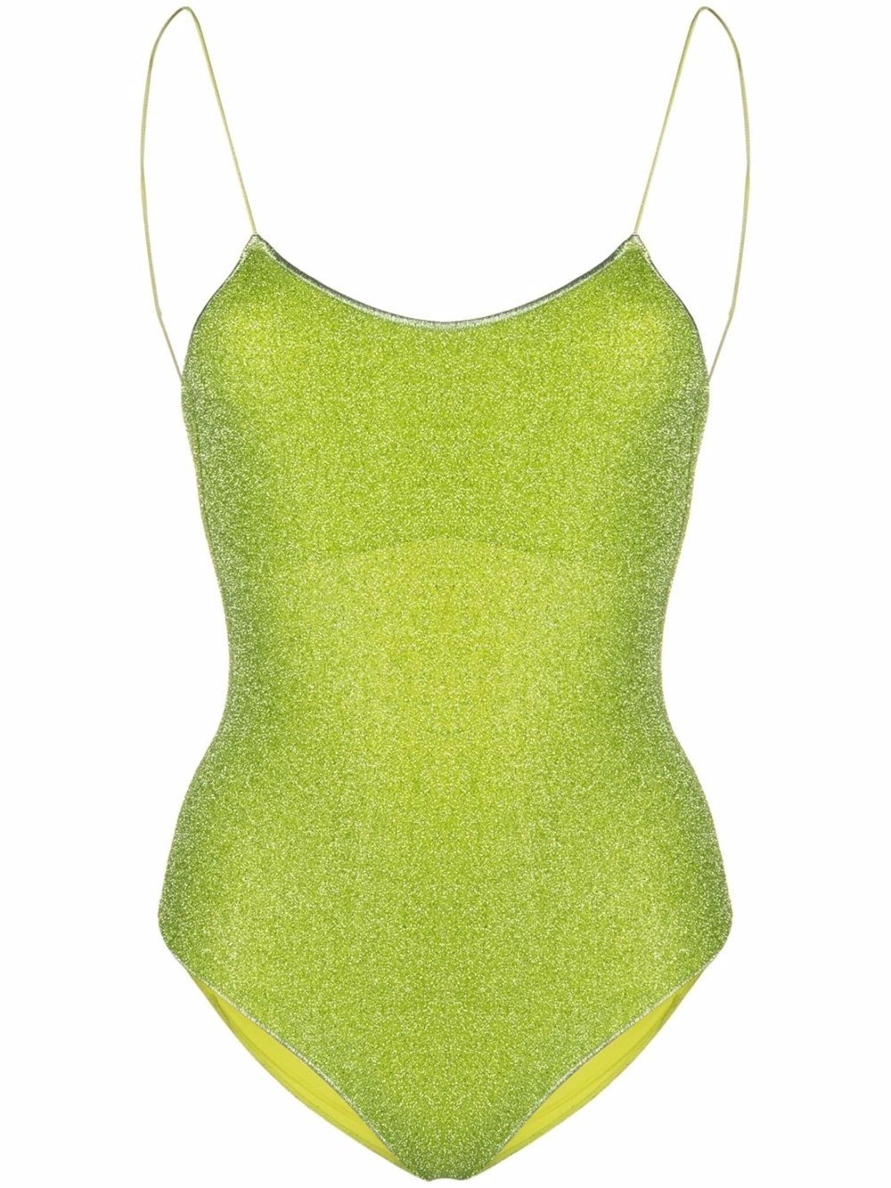 Shop Oseree Lumière One-piece Swimsuit In Green