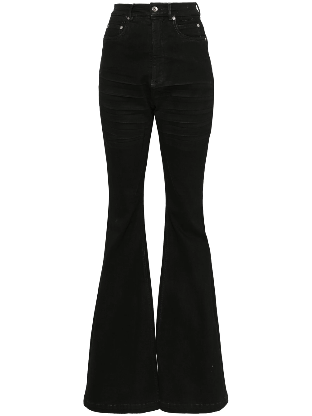 Shop Rick Owens Drkshdw High-waisted Flared Jeans In Black