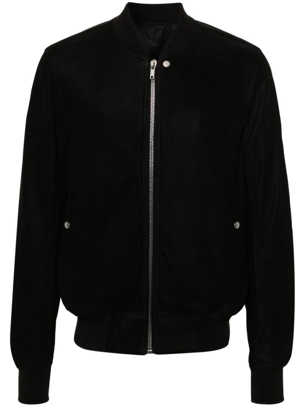 Rick Owens Classic Flight Leather Bomber Jacket In Black