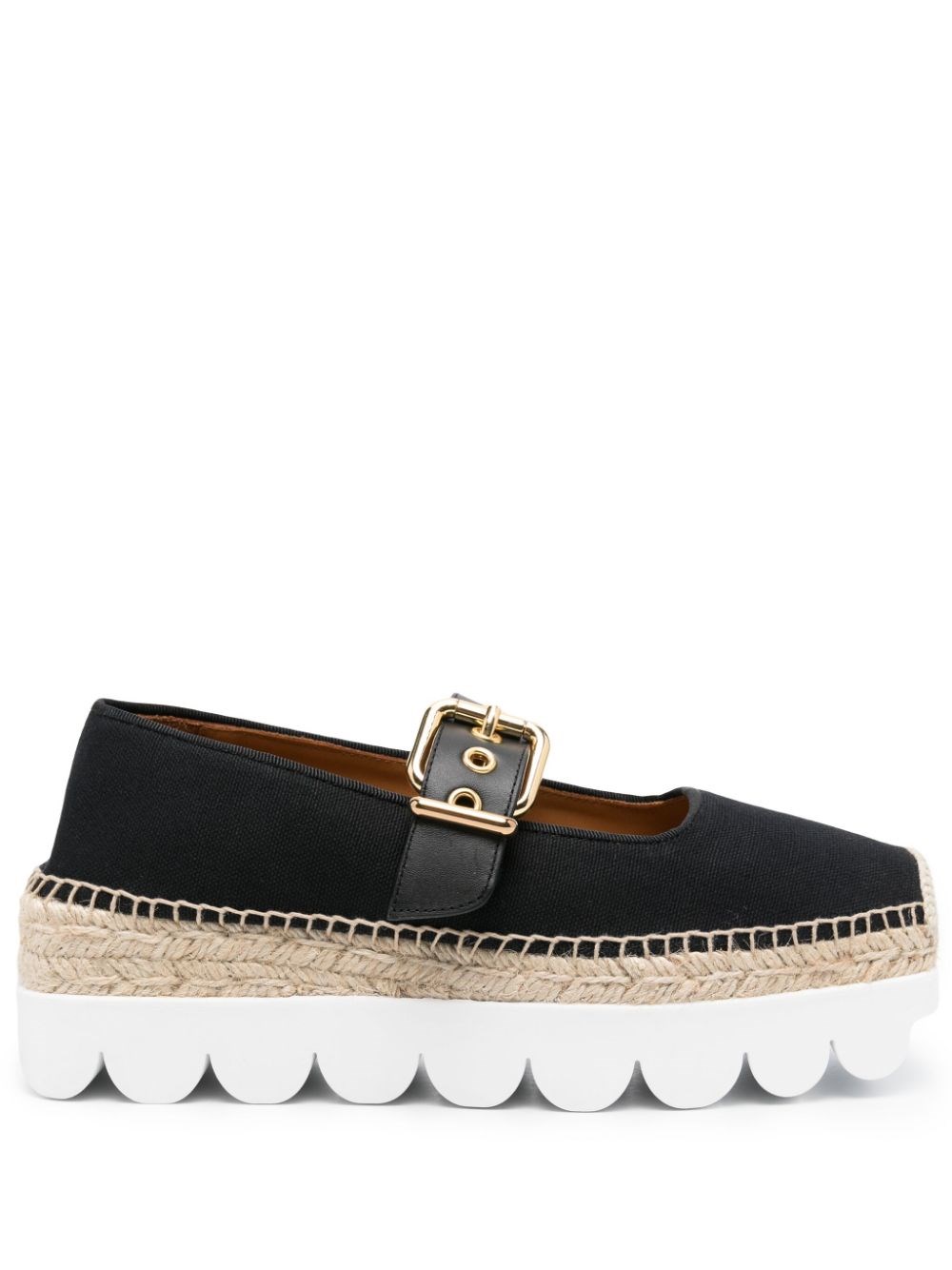 Shop Marni Mary Jane Espadrilles In Canvas In Black