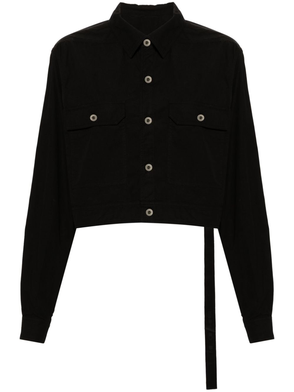 Shop Rick Owens Drkshdw Short Shirt Jacket With Cape Sleeves In Black