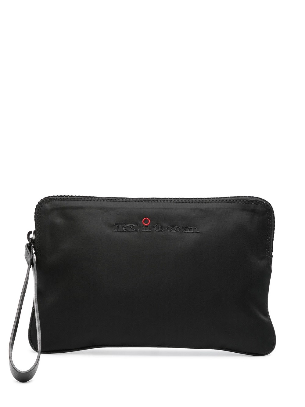 Shop Kiton Ipad Pouch With Embroidery In Black