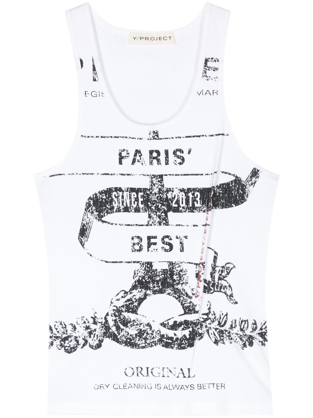 Shop Y/project Paris` Best Print Tank Top In White