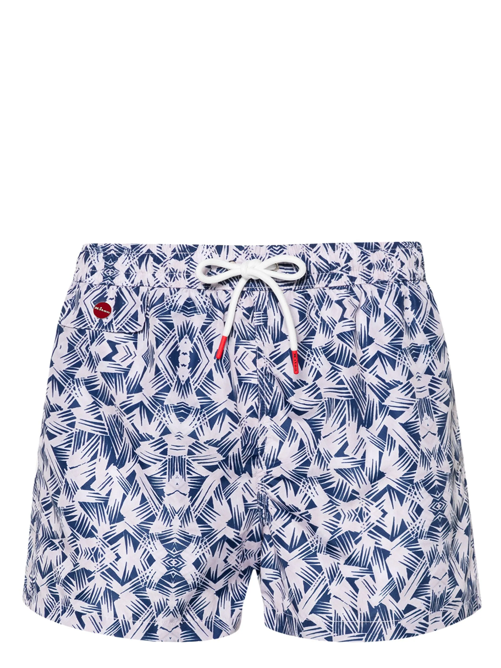 Shop Kiton Swim Shorts With Abstract Print In Blue