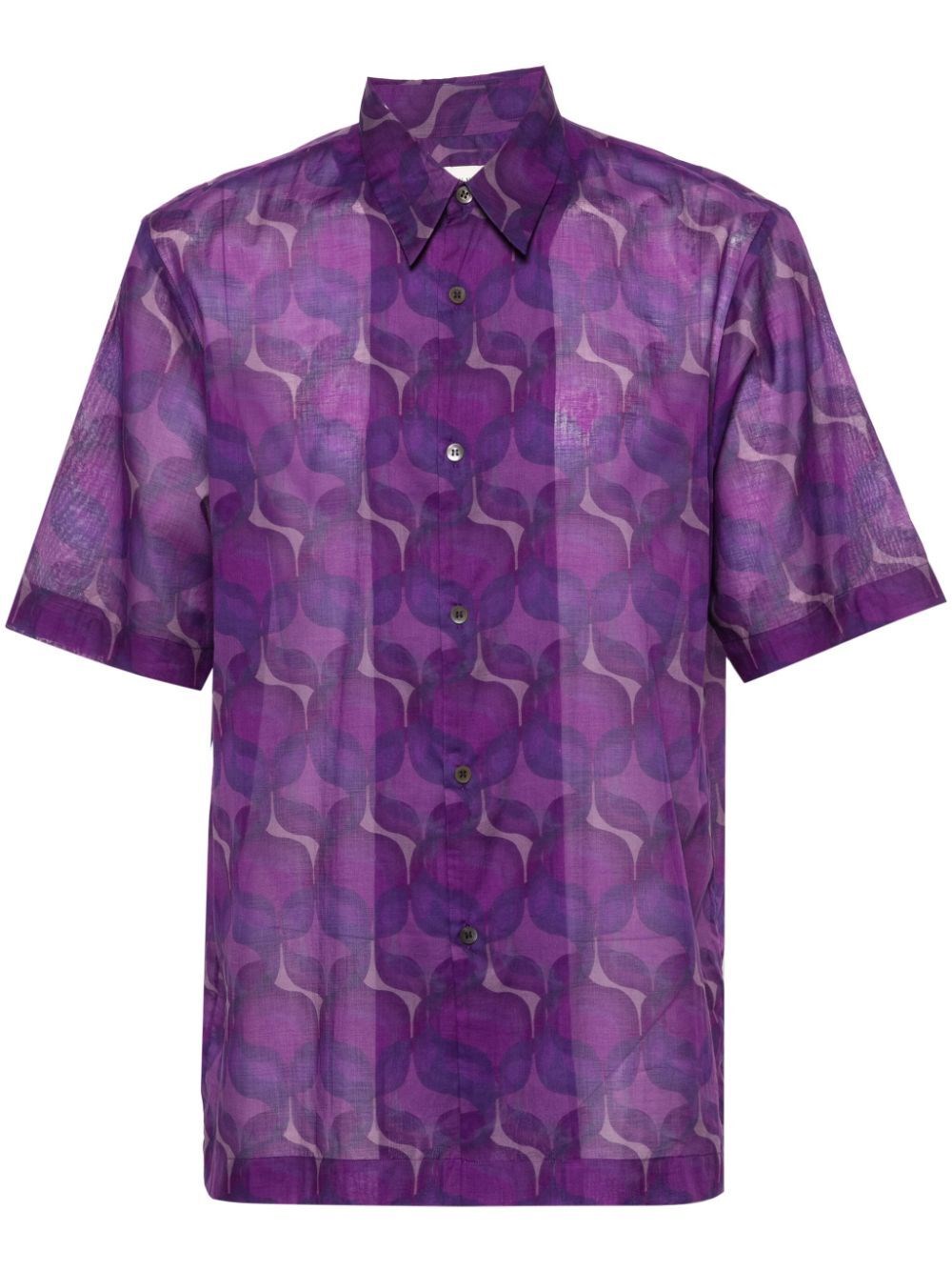 Shop Dries Van Noten Clasen Shirt In Pink & Purple