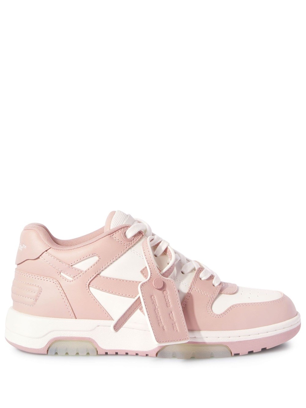 Shop Off-white Out Of Office Leather Sneakers In Pink & Purple