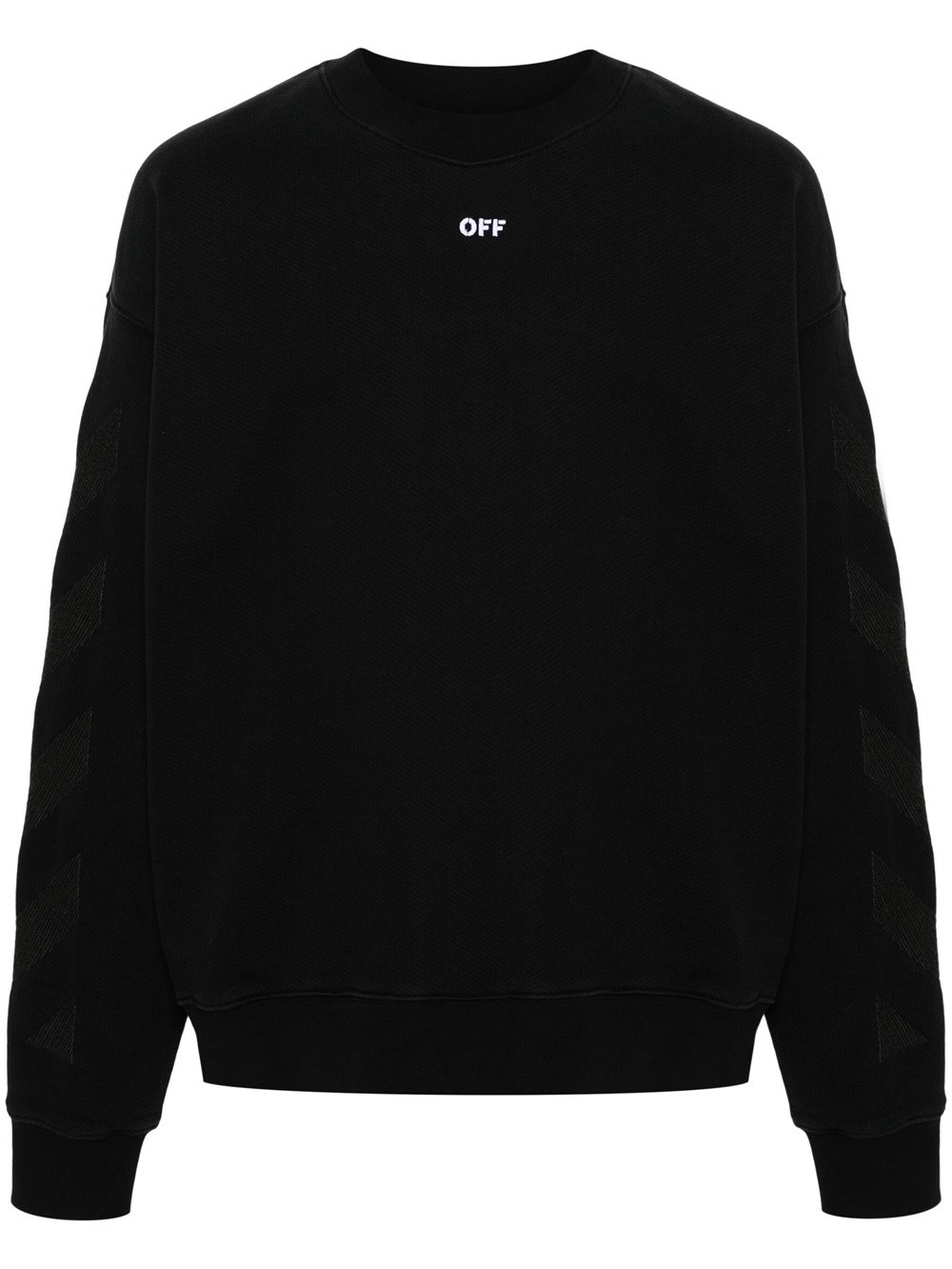 Shop Off-white Diagonal Striped Sweatshirt In Black