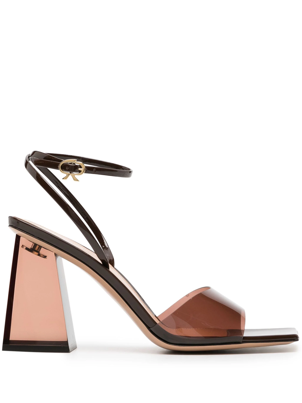Shop Gianvito Rossi 85mm Transparent Cosmic Sandals In Brown
