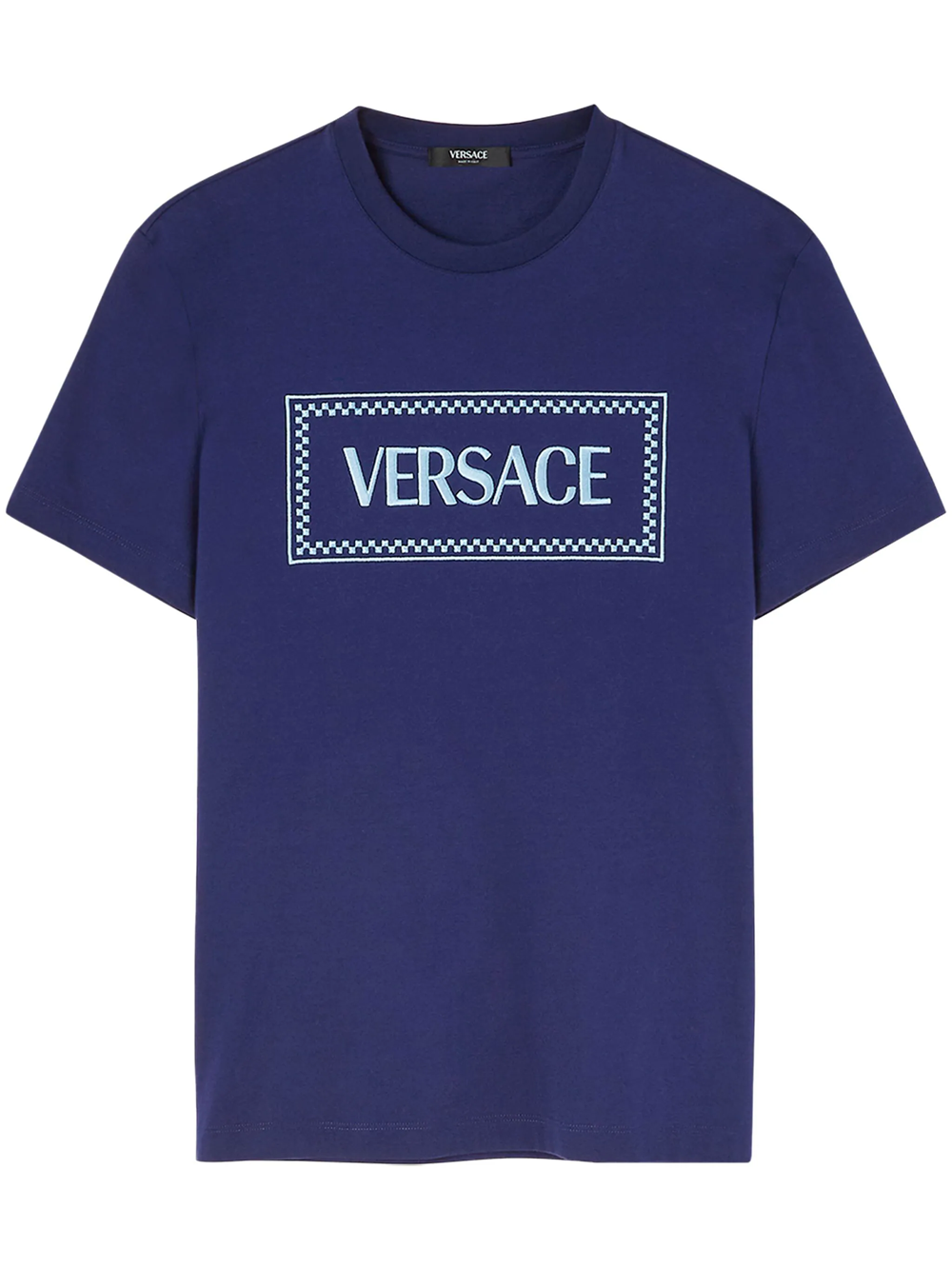 Shop Versace T-shirt With Print In Blue