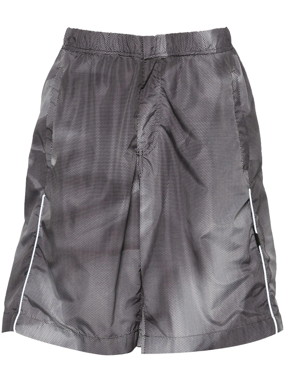 Shop 44 Label Group Crinkle Shorts With Graphic Print In Black