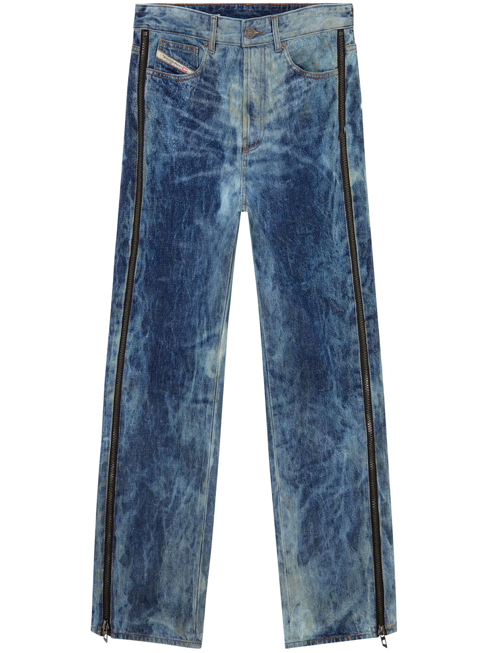 Shop Diesel D-rise Straight Jeans In Blue