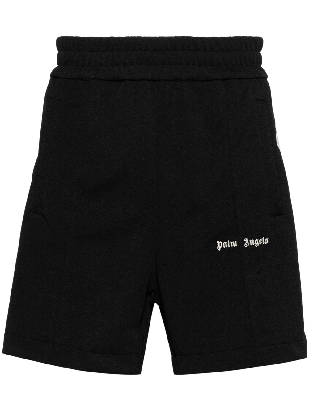 Shop Palm Angels Sports Shorts With Embroidery In Black