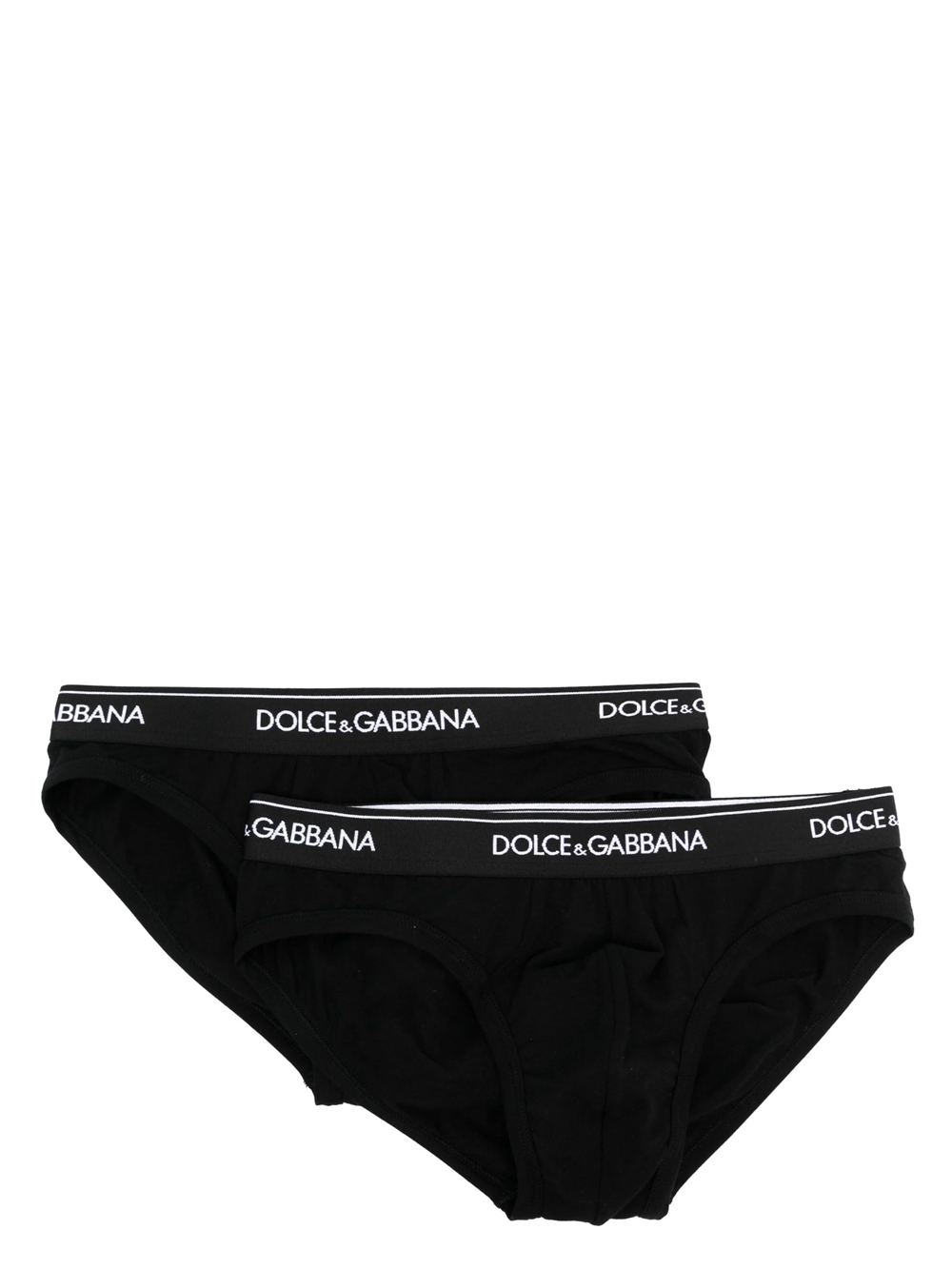 Dolce & Gabbana Briefs With Logo Band In Black