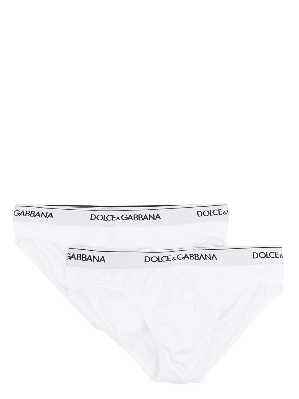 Shop Dolce & Gabbana Briefs With Logo In White