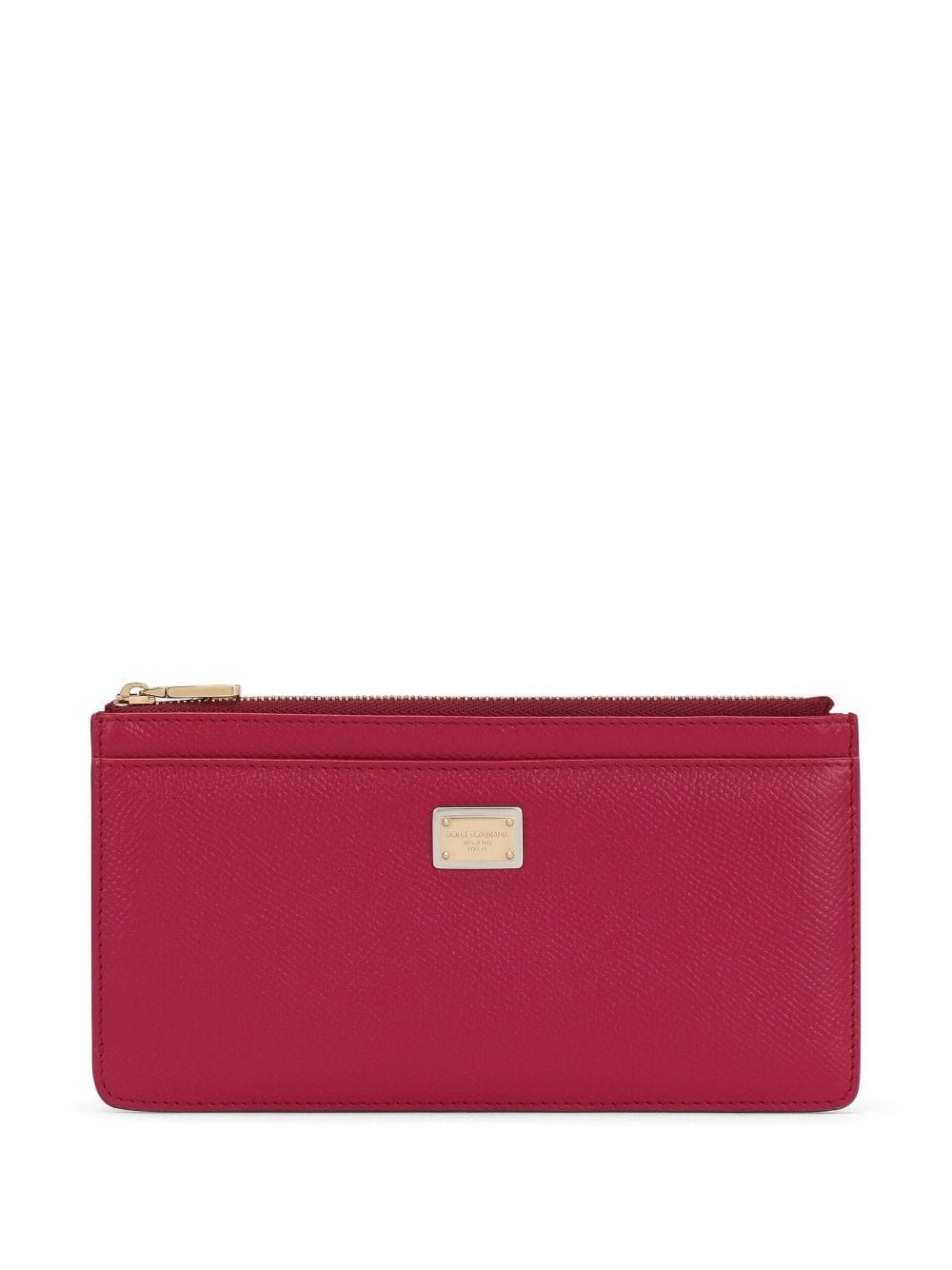 Shop Dolce & Gabbana Wallet With Logo Plaque In Pink & Purple