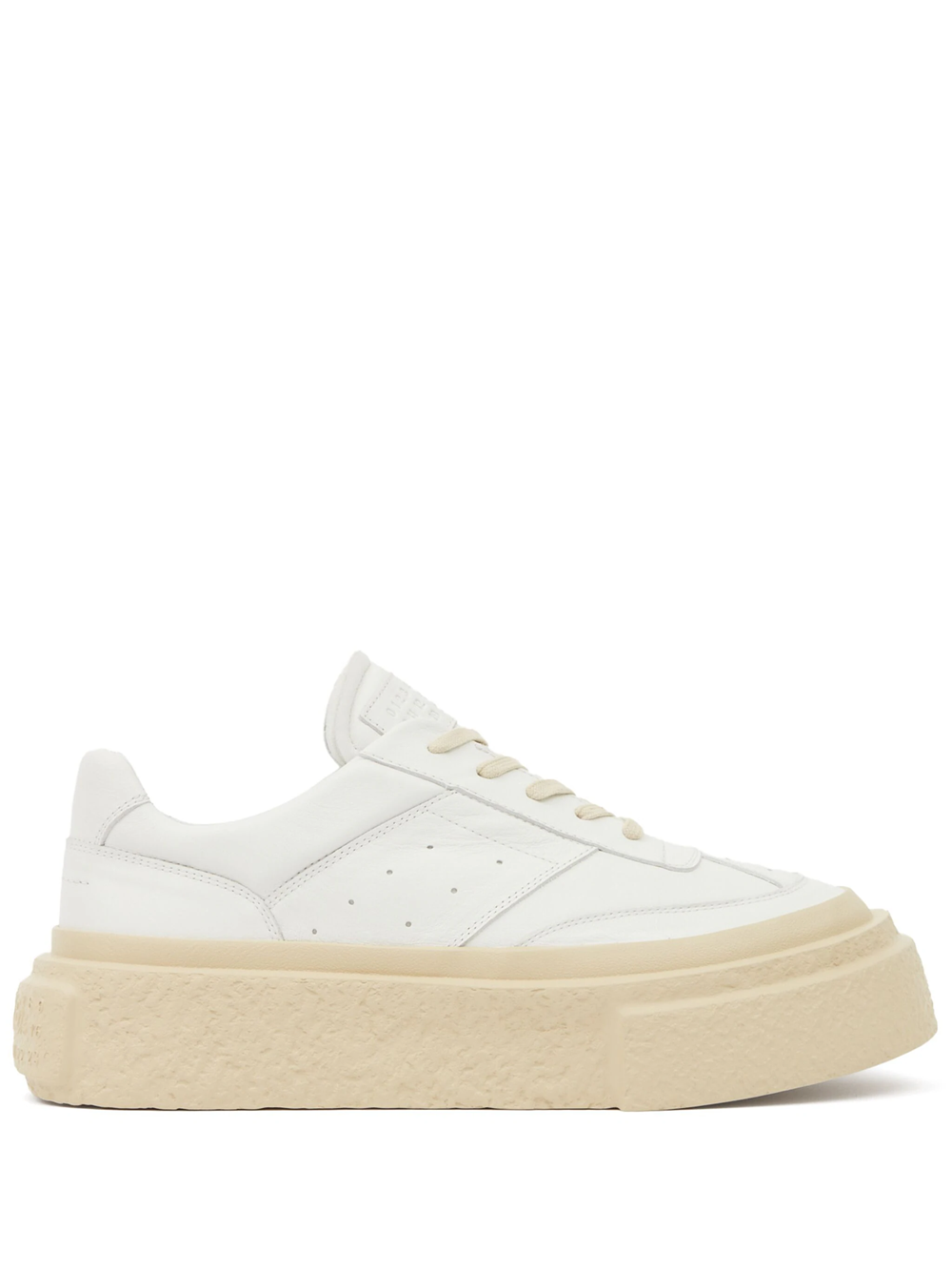 Shop Mm6 Maison Margiela Chunky Gambetta Leather Sneaker In White