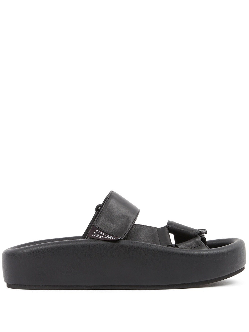 Shop Mm6 Maison Margiela Webbing Sandals In Black