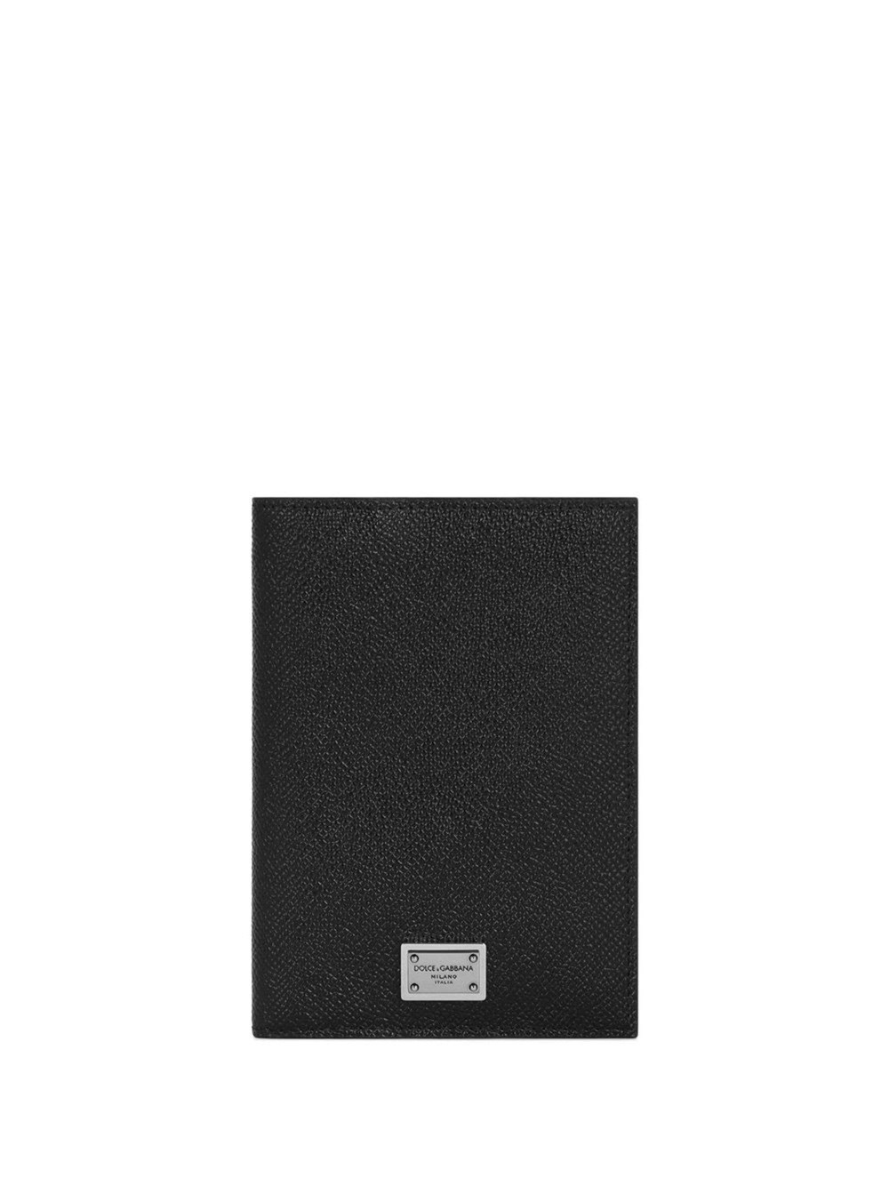 Dolce & Gabbana Passport Case With Logo In Black