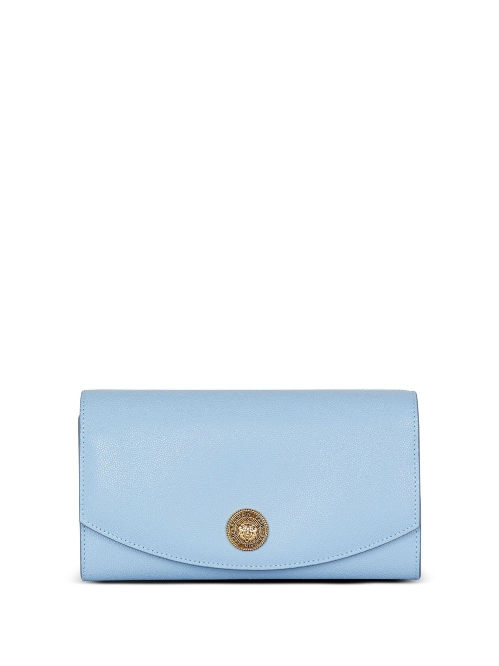 Shop Balmain Emblème Shoulder Bag In Blue