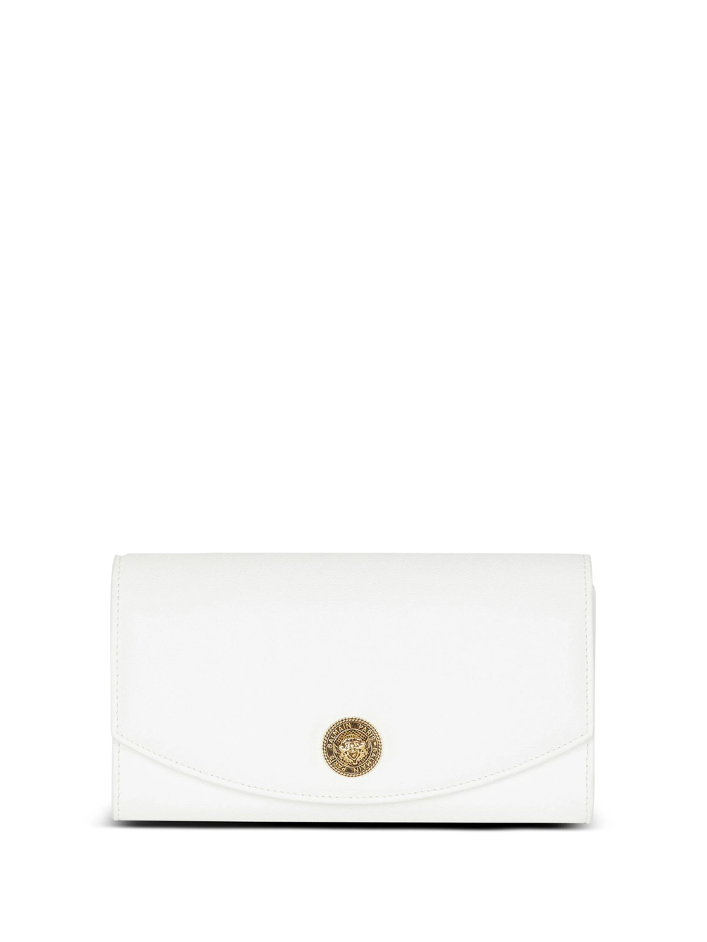 Shop Balmain Emblème Shoulder Bag In White
