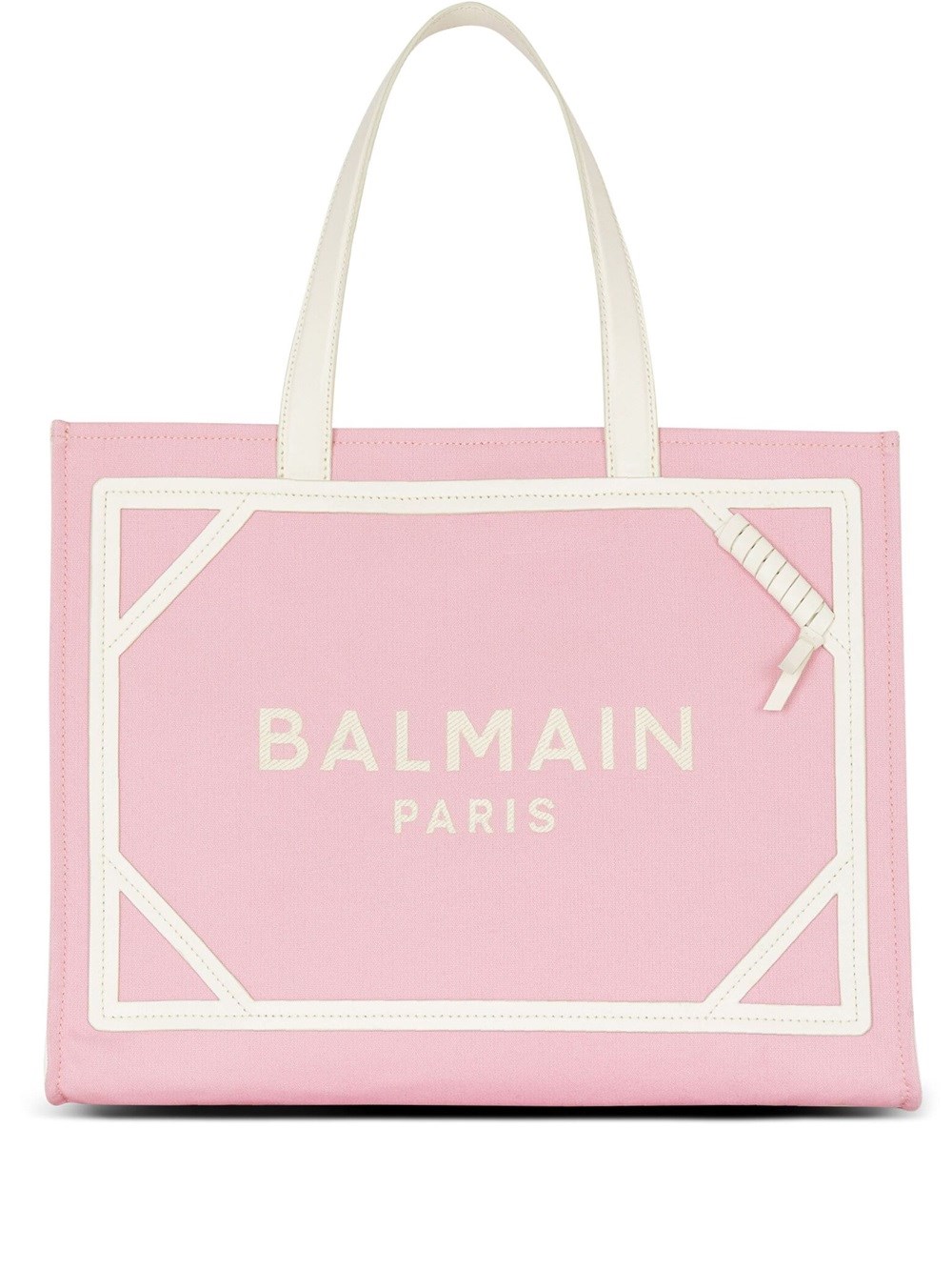 Shop Balmain Medium B-army Tote Bag In Pink & Purple