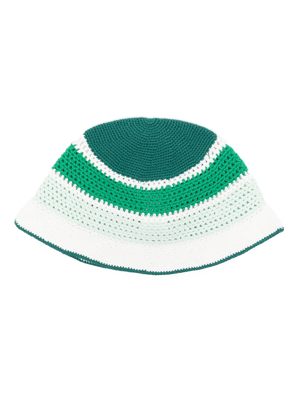 Shop Casablanca Striped Bucket Hat In Green