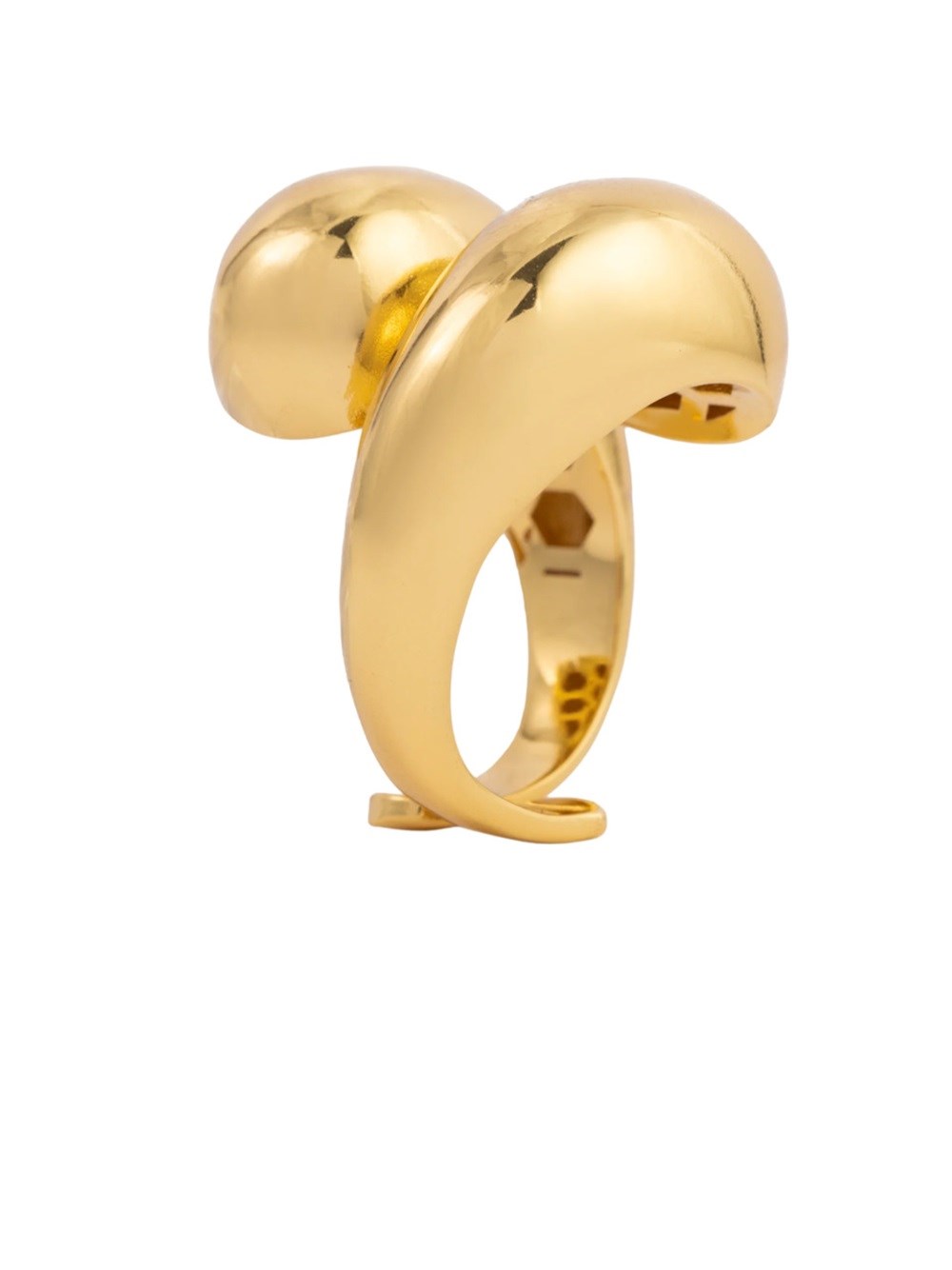 Shop Federica Tosi Ring Isa Gold In Metallic