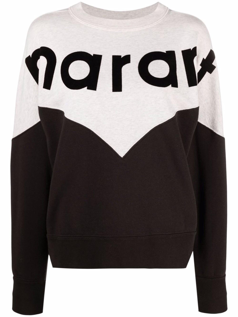 Shop Isabel Marant Étoile Two-tone Crewneck Sweatshirt In Black