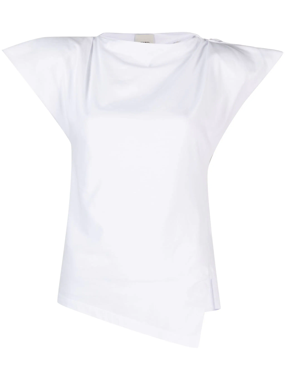 Shop Isabel Marant Asymmetric Sebani T-shirt In White