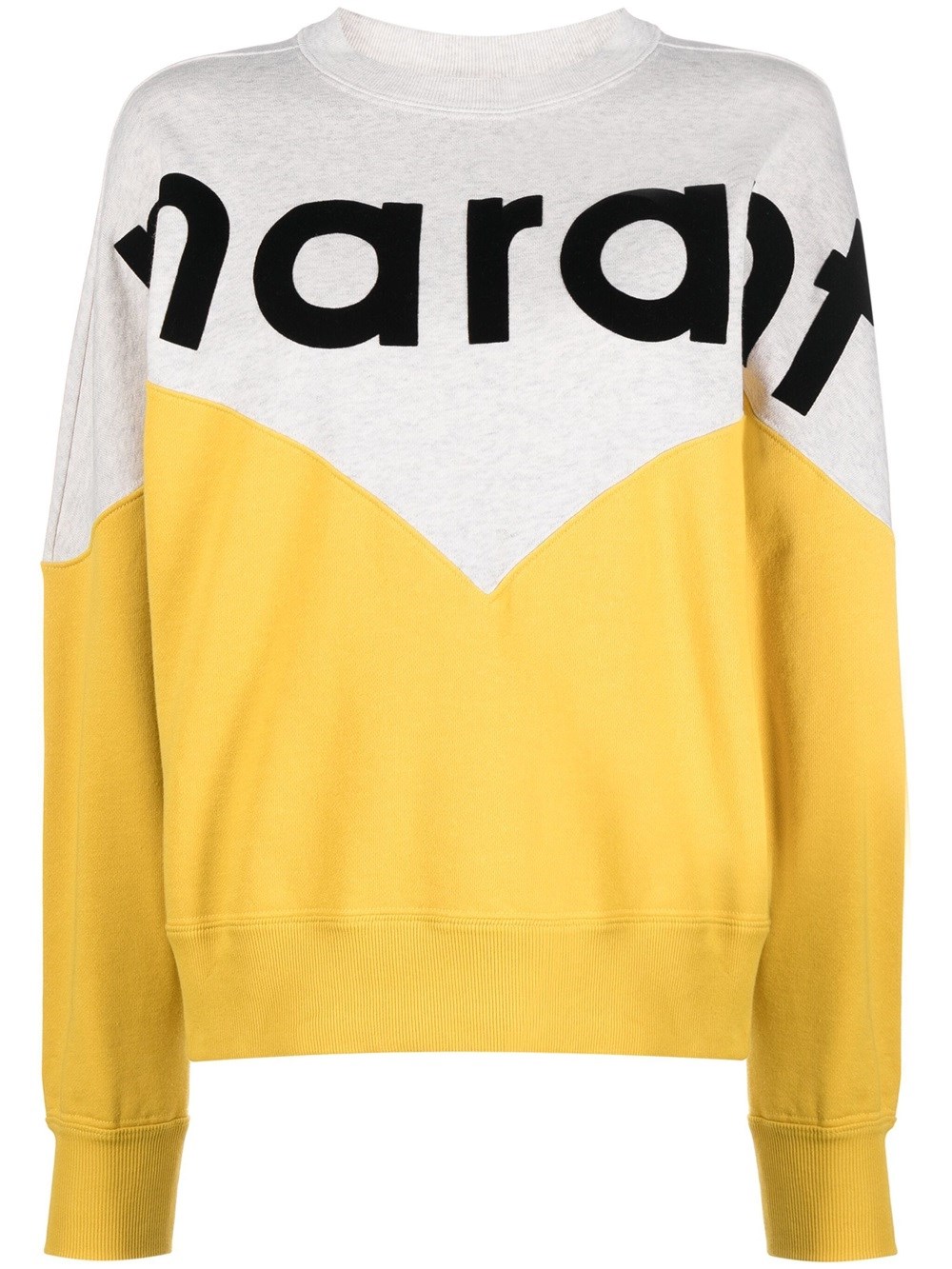 Shop Isabel Marant Étoile Houston Crewneck Sweatshirt In Yellow & Orange
