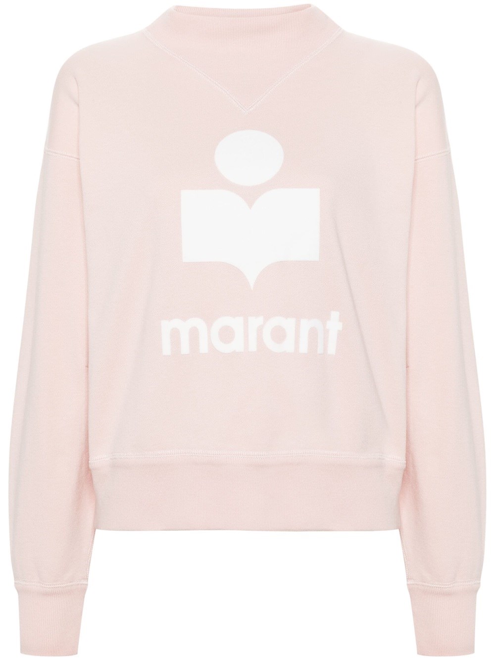 Shop Isabel Marant Étoile Moby Sweatshirt With Print In Pink & Purple
