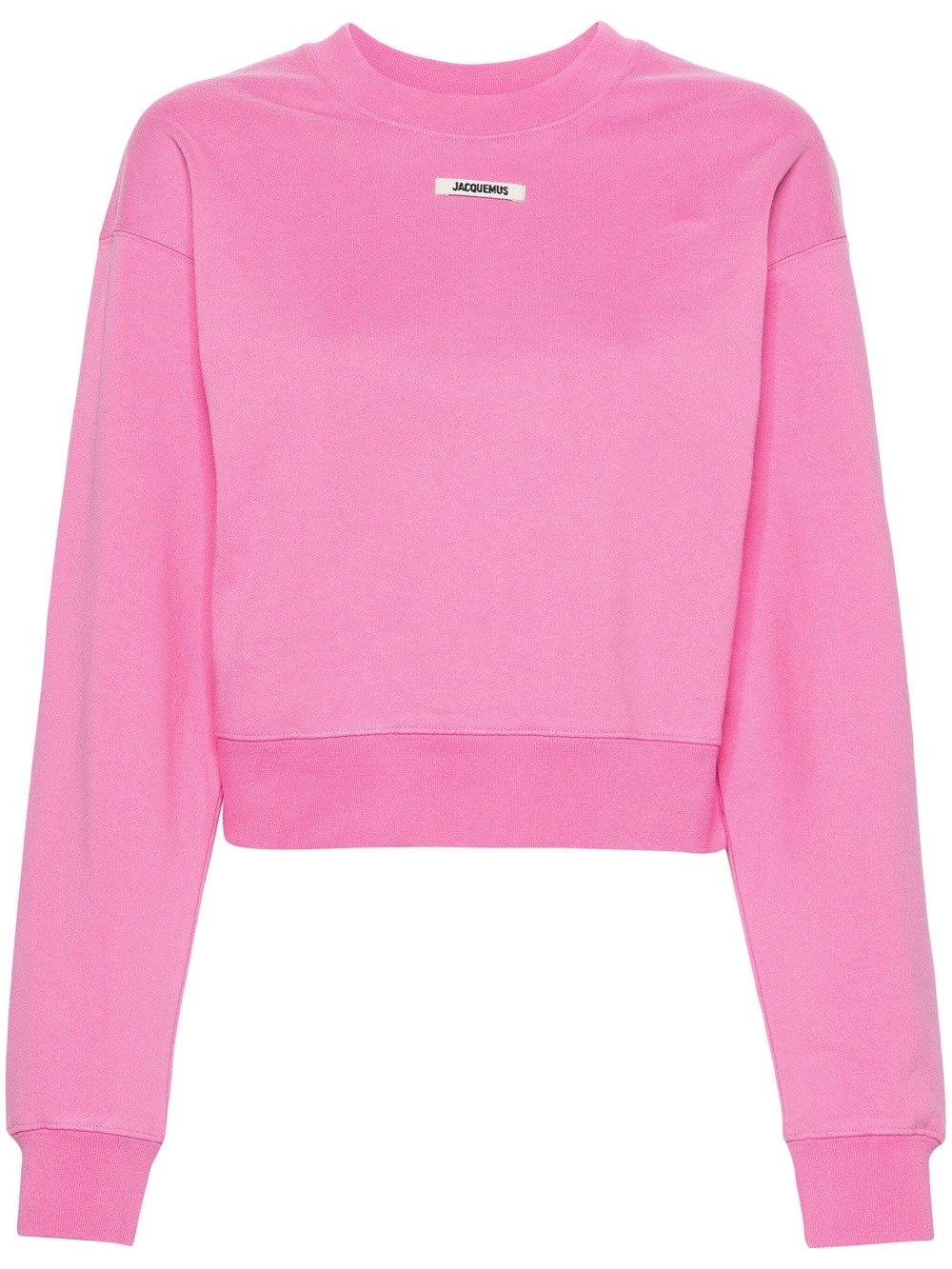 Shop Jacquemus Sweatshirt With Logo Application In Pink & Purple