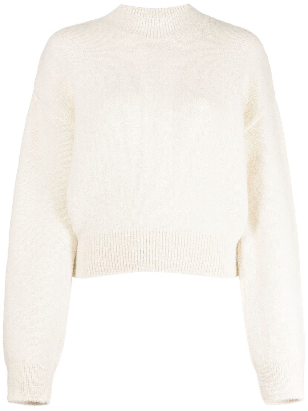Shop Jacquemus Crew Neck Sweater In Brown