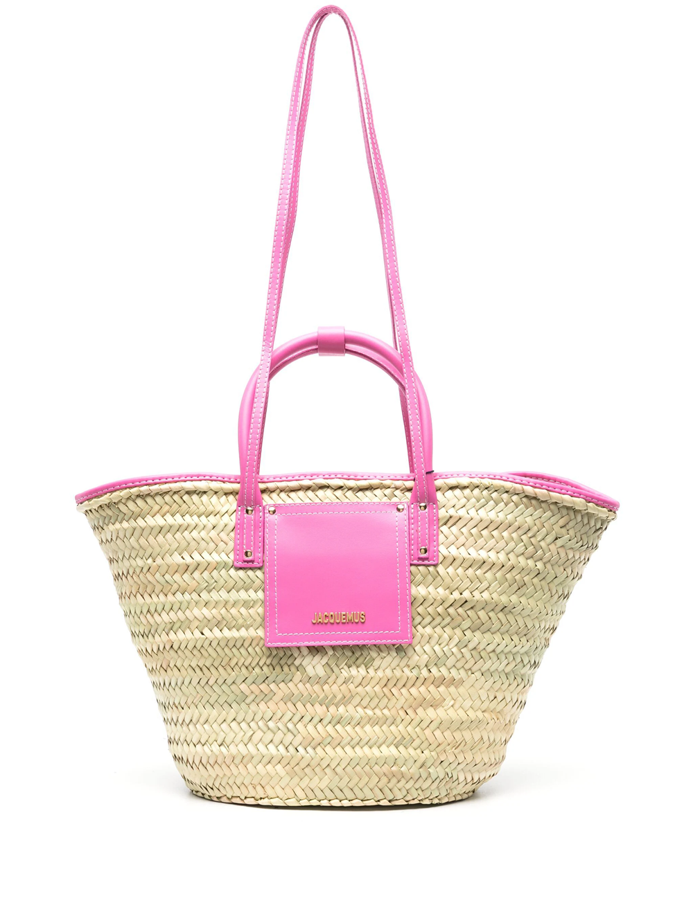 Shop Jacquemus Le Panier Soli Beach Bag In Pink & Purple