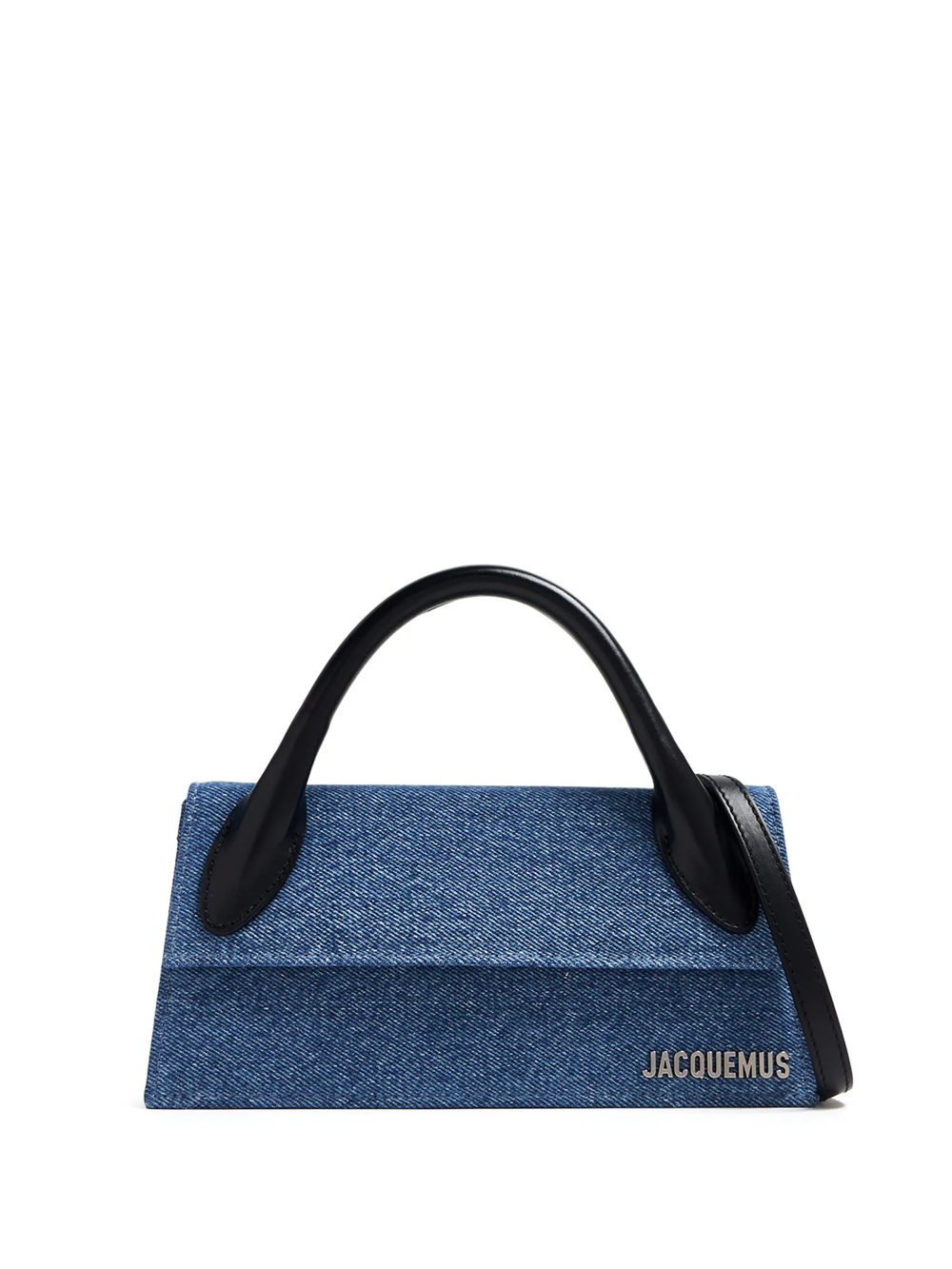 Shop Jacquemus Le Chiquito Long Denim Bag In Blue