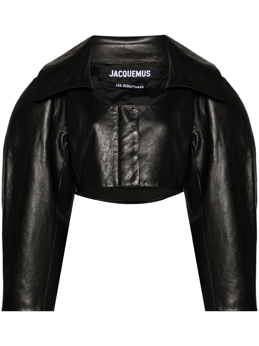 Shop Jacquemus La Veste Obra Cuir Jacket In Black