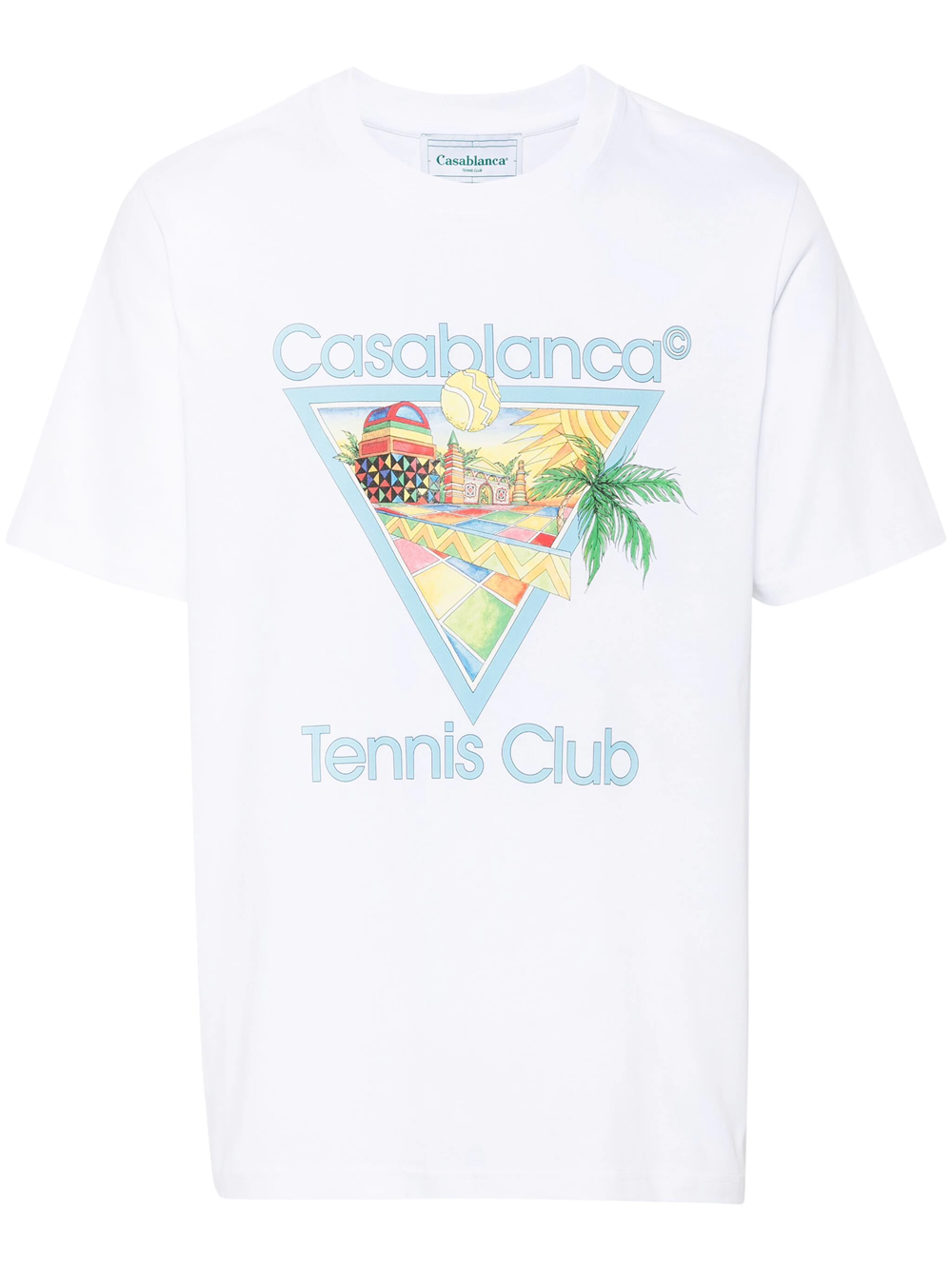 Shop Casablanca T-shirt With Graphic Print In White