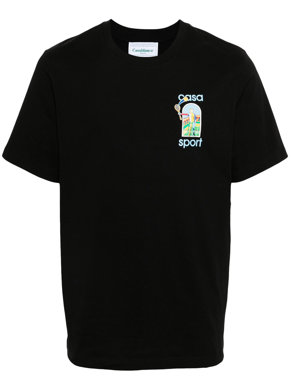 Shop Casablanca Le Jeu T-shirt In Organic Cotton In Black