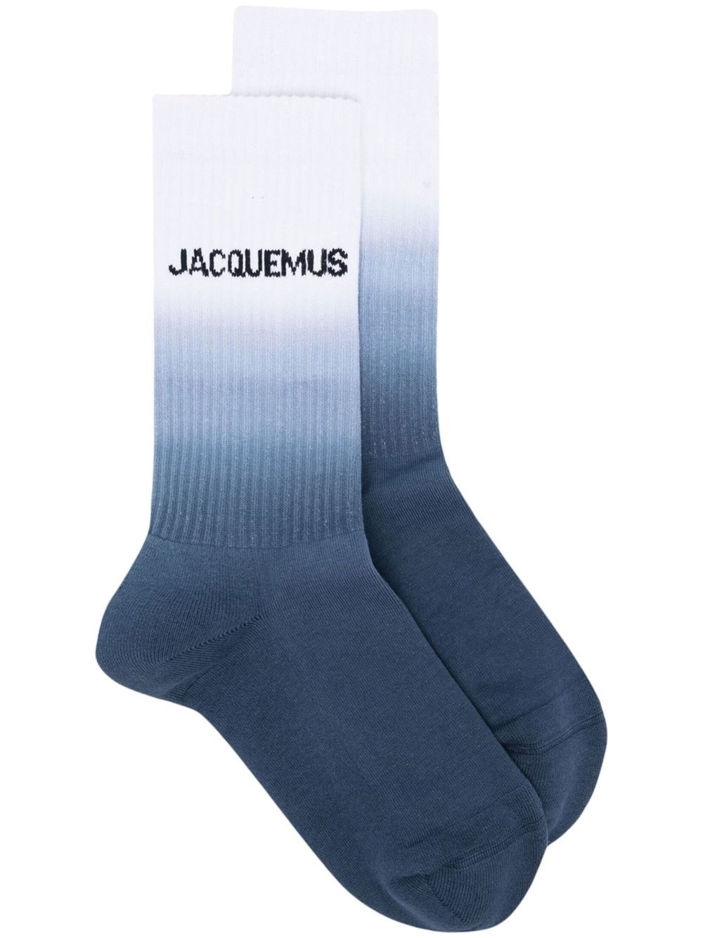 Shop Jacquemus Socks With Gradient Effect In Blue