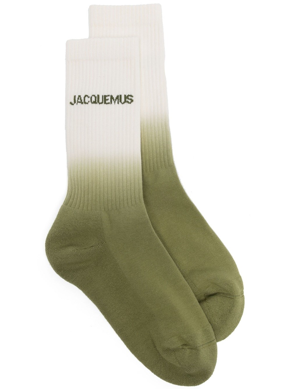 Jacquemus Les Chaussettes Moisson Gradient Socks In Green