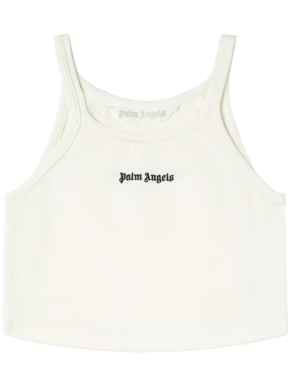 Palm Angels Printed Tank Top In White