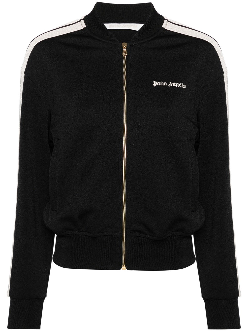Shop Palm Angels Bomber Jacket With Embroidery In Black