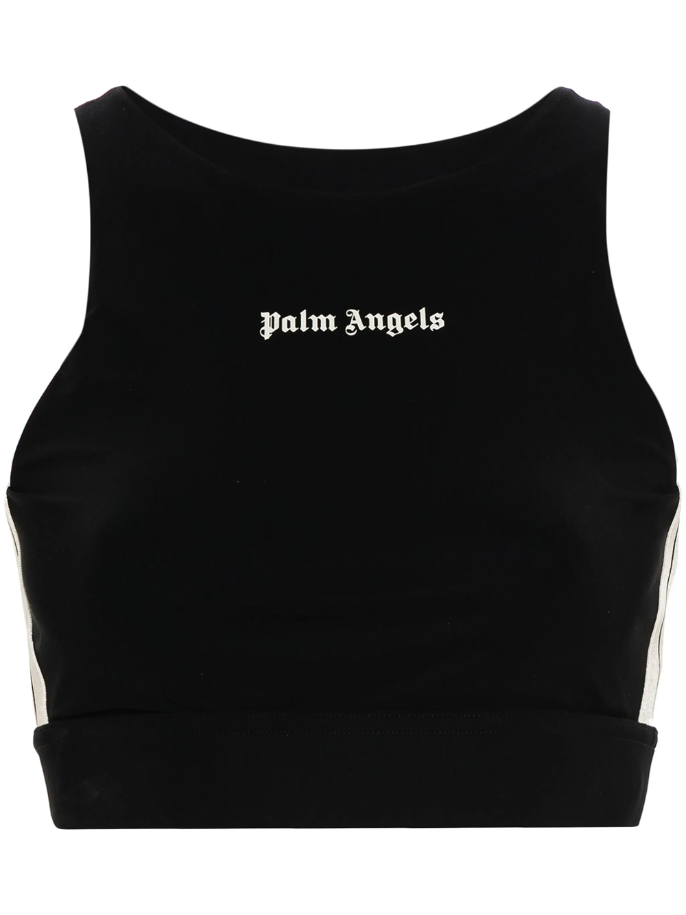 Palm Angels Sports Top With Print In Black