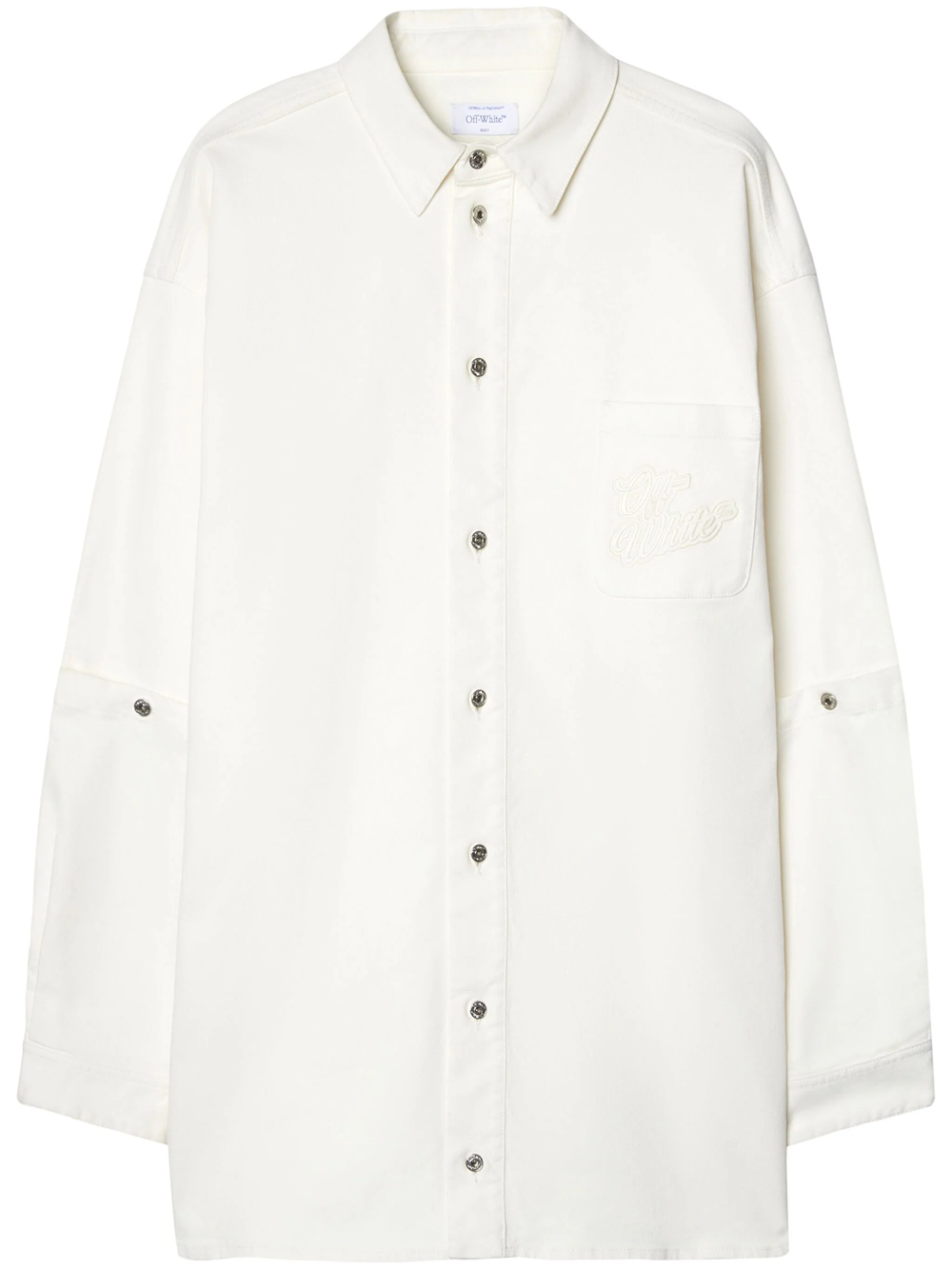 Shop Off-white 90slogo Shirt Jacket In White